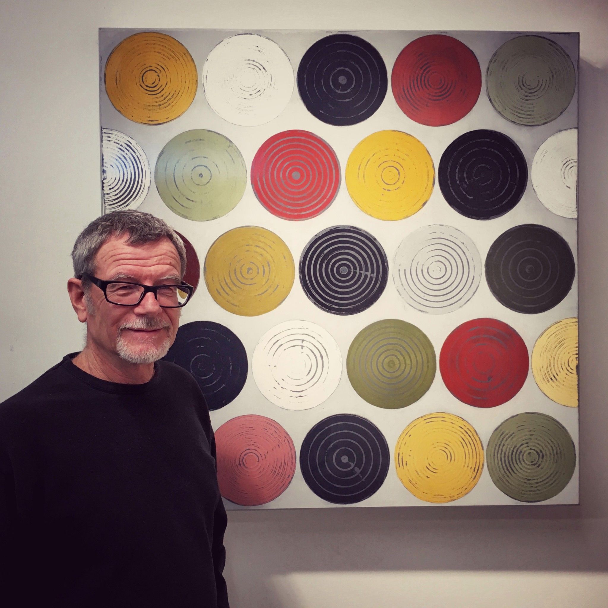 Fobes with his "painting"